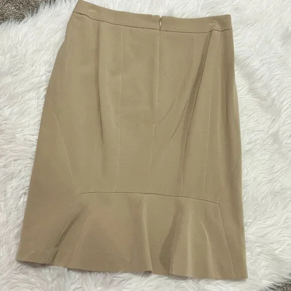 NWT Ann Taylor Beige 2 Piece Skirt Suit - Picture 9 of 12